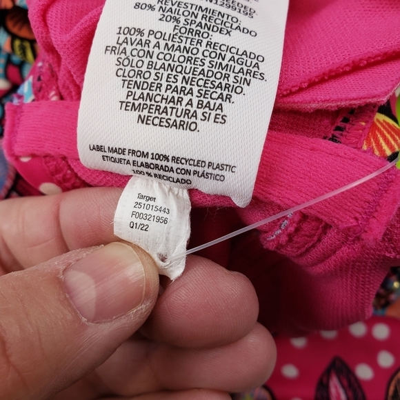 Tabitha Brown x Target Pink Floral Cutout One Piece Swimsuit size XS NEW - Picture 10 of 11